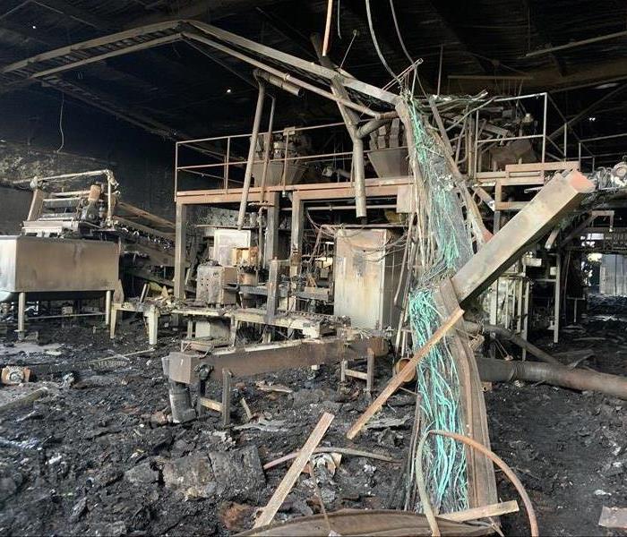 Factory fire damage