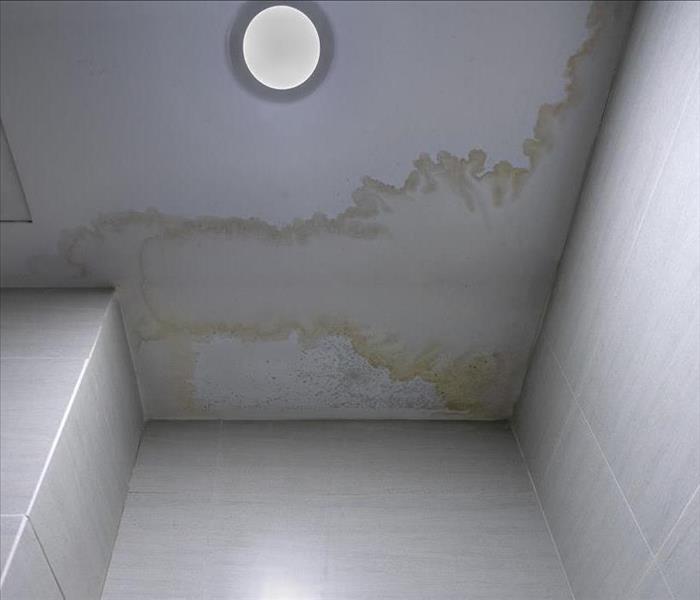 Leaking ceiling tiles.